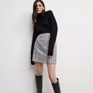 NWT Zara Plaid Mini Skirt